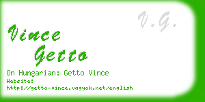 vince getto business card